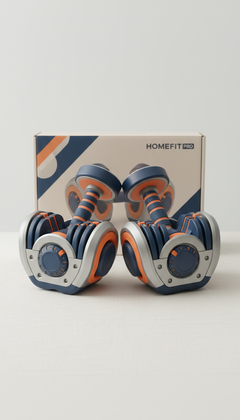 Adjustable dumbbell set for space saving