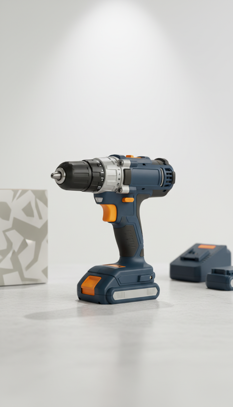 Cordless drill kit with LED light